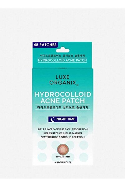 LUXE ORGANIX لصقة ليلية لعلاج حب الشباب من مادة الهيدروكولويد