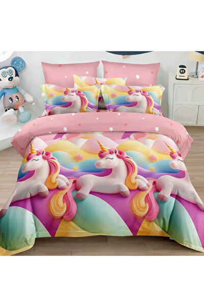 Patul Fine Cotton Linen, Sulphur, Double Bed, 2 Persons, 6 Pieces