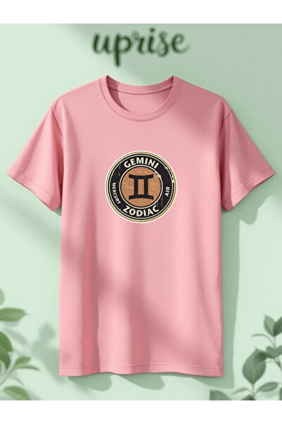 Vordevia Gemini Gemini Zodiac Sign Astrology Zodiac Printed Cotton Oversize T...