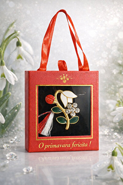 loksy25 Brosa Martisor - Cutie Fereastra Cadou / Cutie Catifea