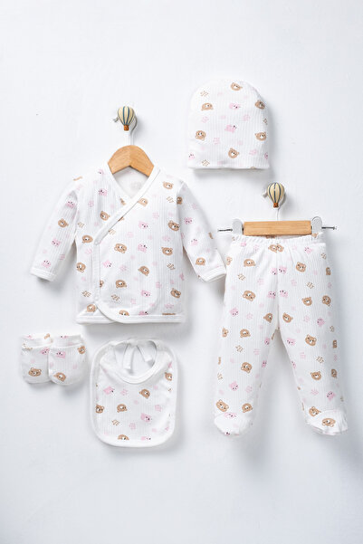 TWOO KİDS Baby Girl Cotton 100% Organic Newborn 5-Piece Hospital Discharge Set