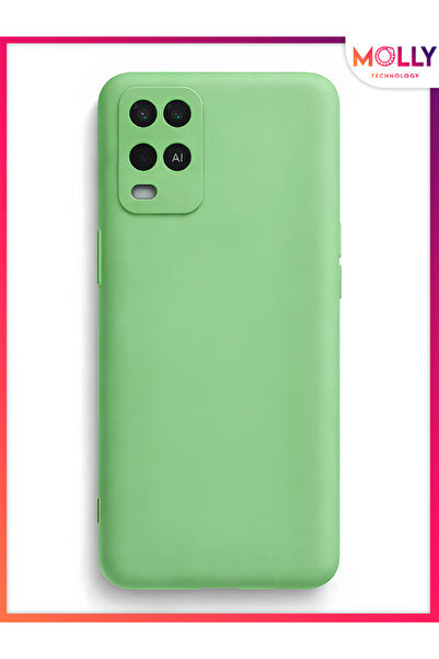 Molly Pistachio Green Liquid Inside Velvet Matte Silicone Case for Oppo A54