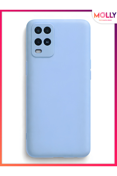 Molly Baby Blue Liquid Inside Velvet Matte Silicone Case for Oppo A54