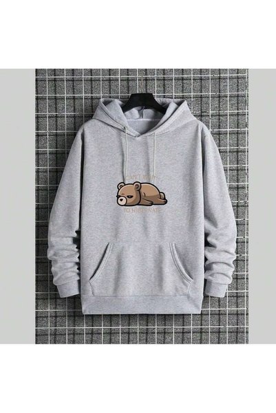 shams style Sweatshirt Hooded Thick Fabric Rabbit Print (Unisex)