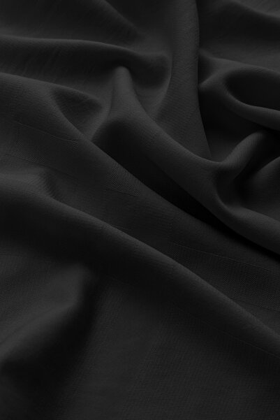 praye Striped Chiffon Shawl Black