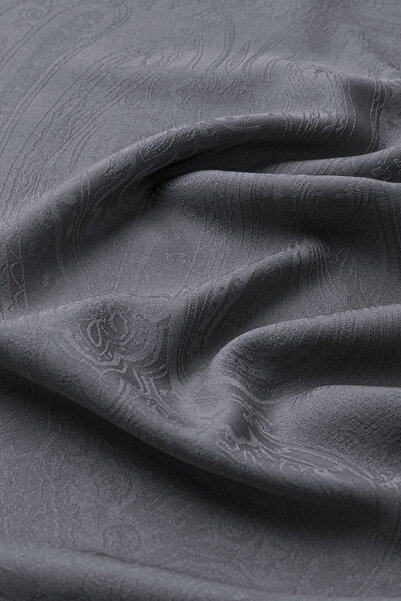 praye Patterned Shiny Shawl Gray