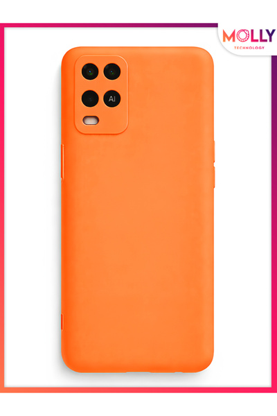 Molly Orange Liquid Inside Velvet Matte Silicone Case for Oppo A54