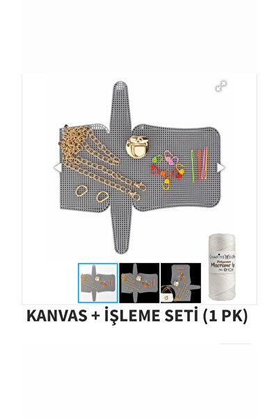 MASAL TUHAFİYE ÇANTA KANVASI İŞLEME SETİ 1PK 50-53 200GR MAKROME İP