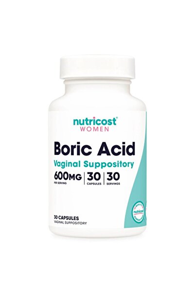 Nutricost تحاميل حمض البوريك المهبلية للنساء 30 كبسولة
