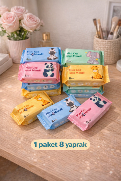 Öz-bal Mini Cep Islak Mendil (1 ADET) 8 Yaprak | Taşınabilir Cep Boy | Çantal...