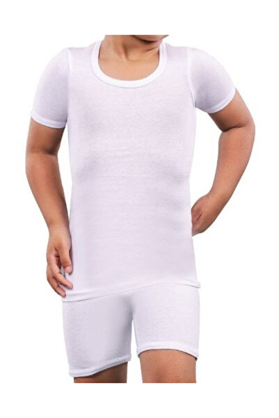 KAİZEN Boys' Underwear Set, 100% Cotton T-Shirt and Shorts (3 Pieces) 1-6 Years