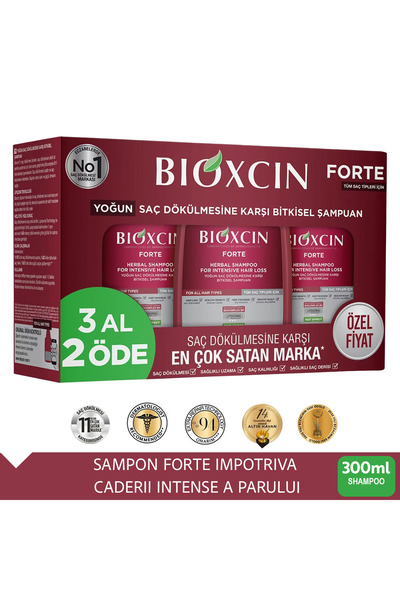 Bioxcin Forte Shampoo 3x300 ML Advantage Pack Against Hair Loss
