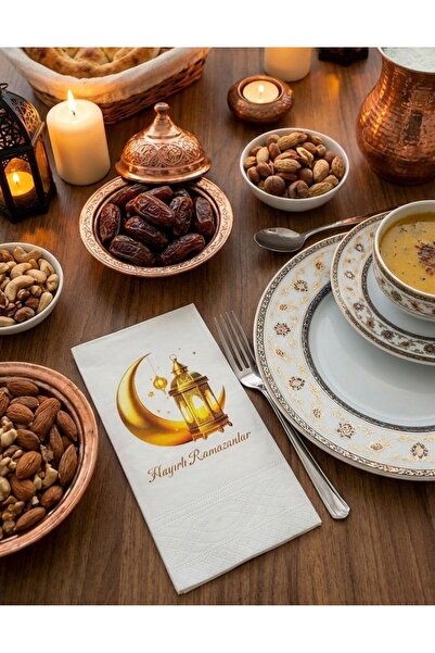 AGG Reklam مناديل تقديم مطبوعة بتصميم رمضان المبارك - موديل-1 16 قطعة