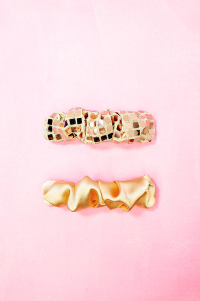 patlangaç Krem Saten Parlak Otomatik Klips Toka 2'li Set – Holografik Bej Alt...