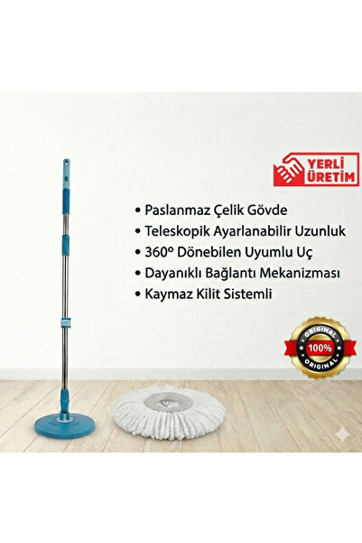 Store Motek Mop Turbo Orjinal Yedek Sap Kaymaz Kilit Sistemli