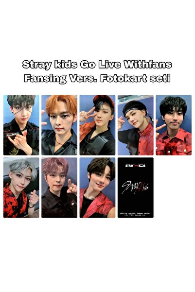 Sntay Stray kids Go Live Withfans Fansing Vers. Fotokart seti