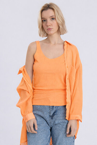 MATTİMODA Kadın Kaşkorse Turuncu Basic Atlet