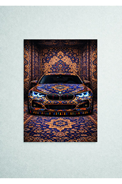 BLACKONECLASS BMW Spor Araba Çerçevesiz Duvar Posteri | 29,7x42 cm Dekoratif ...