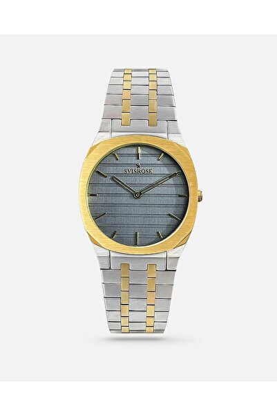 svisrose Men's watch, silver and gold