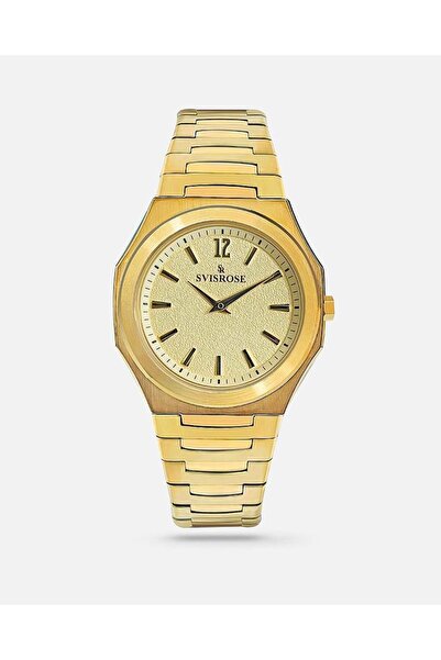 svisrose Men's gold steel watch