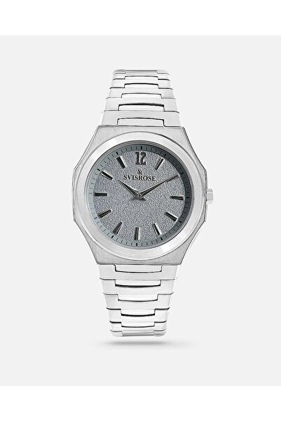 svisrose Sverose Steel Men's Watch, Light Silver