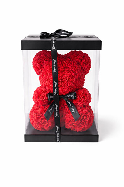 mahimaison Lüks Kutulu Kırmızı Gül Ayıcık Romantik Hediye