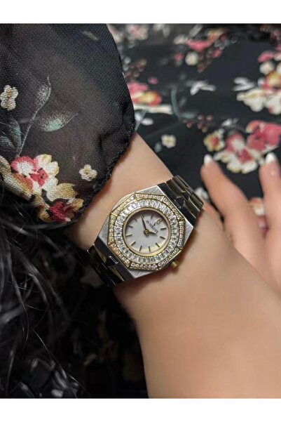 svisrose Women's steel watch, silver and gold