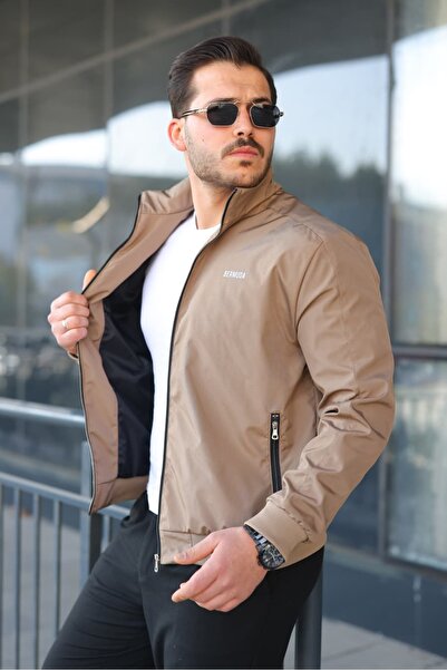Bermuda Giyim Men's Brown Water Repellent Seasonal Coat & Jacket