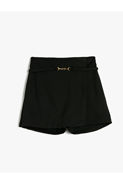 Koton Şort Etek Kemer Detaylı Kruvaze