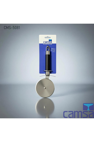 Queen’s Kitchen روليت تقطيع العجين/البيتزا باللون الأسود بحجم كبير