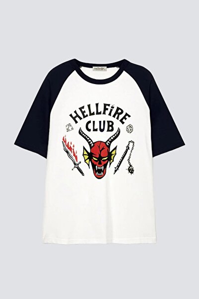 Freak Tshirt Tricou cu mâneci raglan, cu mânecă scurtă, cu imprimeu Hellfire ...
