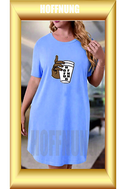 HOFFNUNG Unisex Short Sleeve Round Neck Bardak Printed Solid Color Long Tshirt