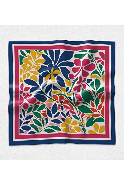 Trendmiya Colorful Leaf Patterned Scarf