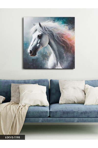 Evinemoda Neon Horse One Piece Square Canvas - Canvas Art Print