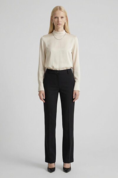 Rays 8450A Buttoned Wide Leg Trousers Black