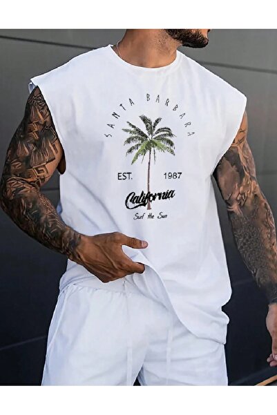 PENTHİLUS Men's Zero-Sleeve Relaxed Fit T-Shirt - Men's Sleeveless T-Shirt