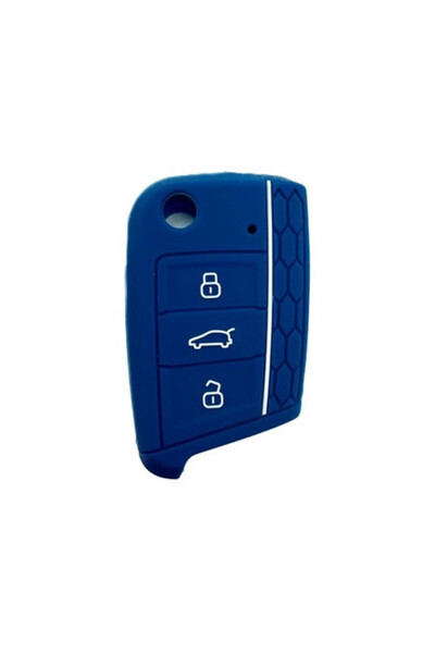AUTOTOB Key case, knife, silicone, VW Seat Skoda Cupra, Midnight Blue