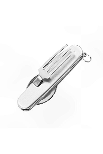 Generic Folding camping cutlery kit including, spoon, and fork for outdoor em...