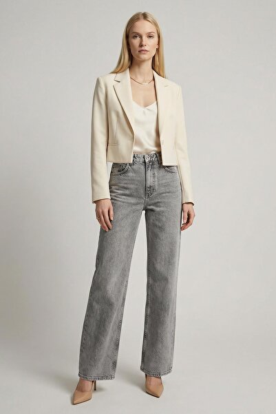 Rays 1062 Панталони с широки крачоли, димно сиви