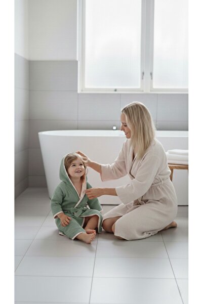 Mujo Baby&Kids 100% Organic Cotton 4-Layer Muslin Children's Bathrobe - Retro...