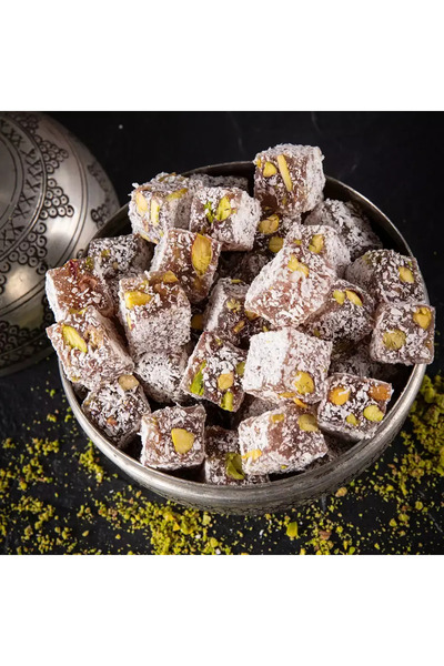 Pirsefa Plain Double Roasted Turkish Delight with Pistachios 250 g Package