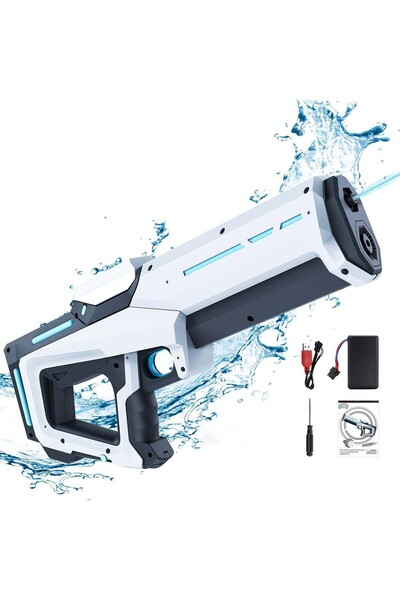 NO BRAND Electric Water Gun with Automatic Suction. 25-32ft range waterproof ...