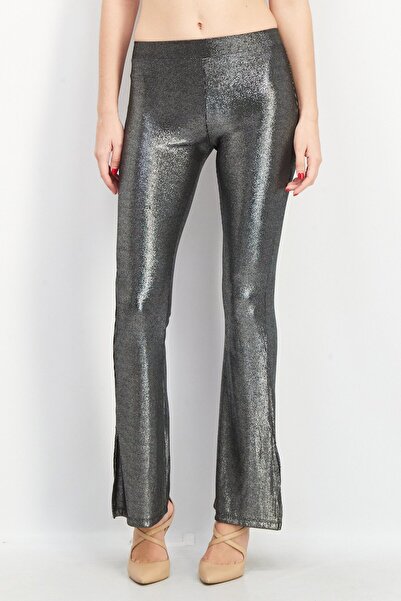 Don't Call Me Jennyfer Women Regular Fit Stretchable Trouser Pants, Black/Silver