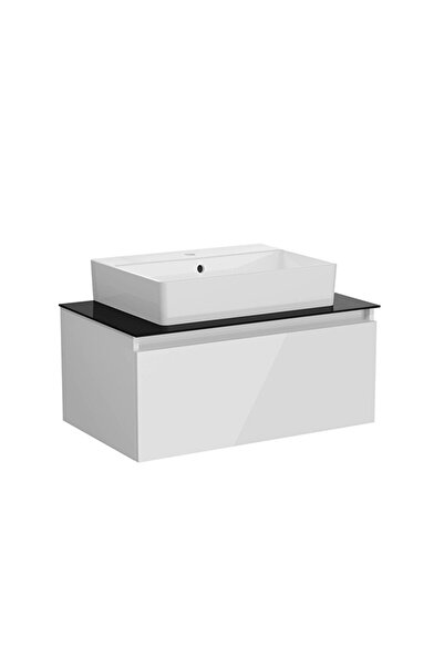 VitrA Nuo Lavabo Dolabı Parlak Beyaz 80cm (Çanak Lavabolu) 80437