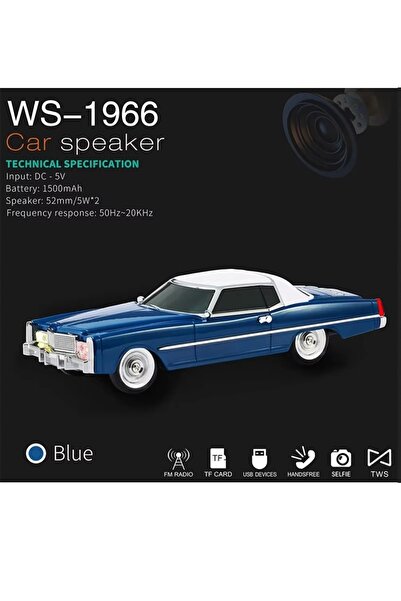 Tastech NOSTALJİK ARABA ŞEKLİNDE BLUETOOTH HOPARLÖR ŞARJLI TAŞINABİLİR SD KAR...