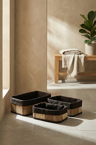 ACAR Nordic 3-Piece Bamboo Basket Set