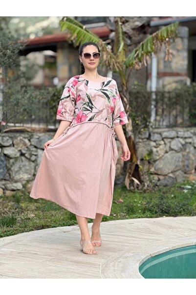 Punta Otantik Pt915400 Belted Rope Detailed Top Floral Pattern Coton Italian ...