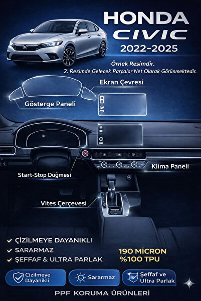 Drive Detailing Honda Civic Fe 11 Screens and Interior Trim Ppf Film Set 100%...
