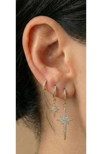 AccessoriesCınCık Kararmaz Çelik Küpe Paslanmaz Suya Dayanıklı Kutup Yıldızı ...