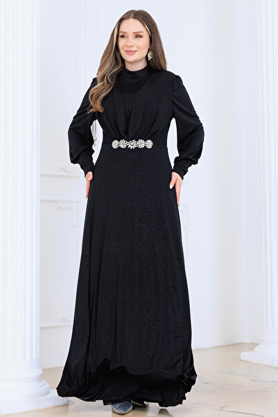 Raika Moda Stylish Plus Size Hijab Evening Dress with Stone Detail - Elisa Hi...